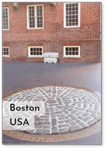 Imán para nevera con texto en inglés 'The Site of The Massacre in Boston, Massachusetts, USA Where The American Revolution Started'