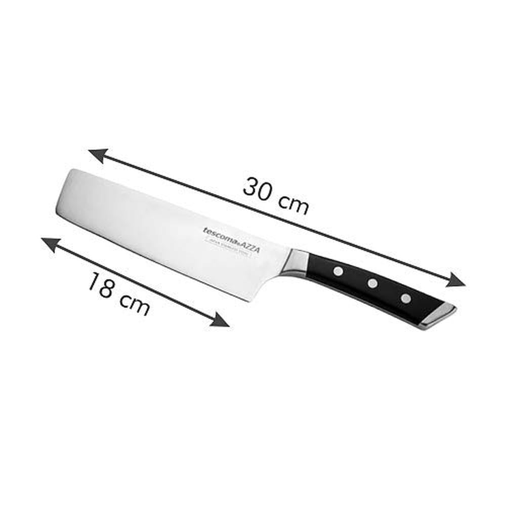 Tescoma 884543 Azza Nakiri Couteau japonais, 18 cm, acier, gris/noir