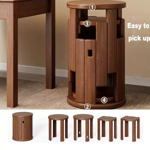 Taburetes de madera apilables para crear rincones acogedores en tu salón 4