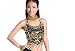 ZLTdream Belly Dance Top With Chest Pad bells &coins Black