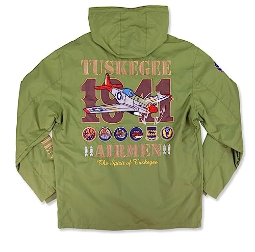 Tuskegee Airmen M7 Windbreaker Jacket Olive Green2