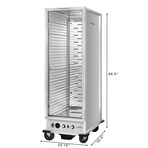 Koolmore KM-CHP36-SNGL 33 Inch Commercial Non-Insulated Glass Door Heated Holding/Proofing Cabinet thumb #2