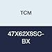 TCM 47X62X8SC-BX NBR (Buna Rubber)/Carbon Steel Oil Seal, SC Type, 1.850" x 2.441" x 0.315"