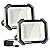 Leddictive 2 Pack LED Flood Lights Outdoor, 100W 10000LM Super Bright Floodlight Outside Work Light with 5.9FT Plug, IP65 Waterproof 6000K Outdoor LED Flood Light for Garage, Yard, Lawn, Garden