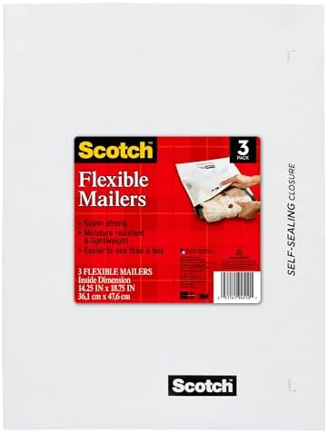 Scotch Flexible Poly Mailers - 14.25 X 18.75 Inches, 3-Pack - Strong, Moisture Resistant, Self-Sealing Shipping Envelopes - View #2