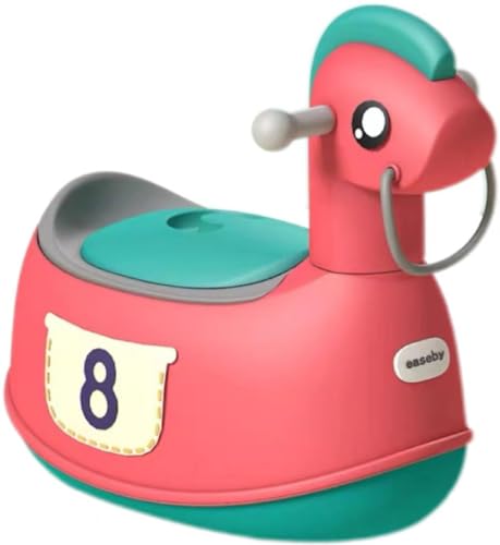 Eculcki ベビー トイレトレーニング 子供用 おまる 2in1子供用便座 キャスター付き 木馬のおもちゃ PUマット ベビー キッズ用便座 トイレトレーナー 幼児用便座 補助便座 携帯トイレ 多機能ミニトイレ 男の子 女の子 小便の外漏れ防止 トイレ