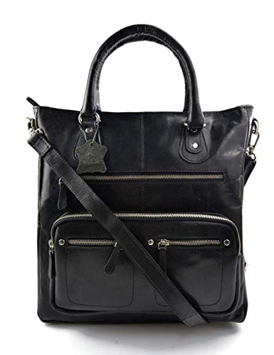 Sac à main en cuir noir pour femme au design intemporel