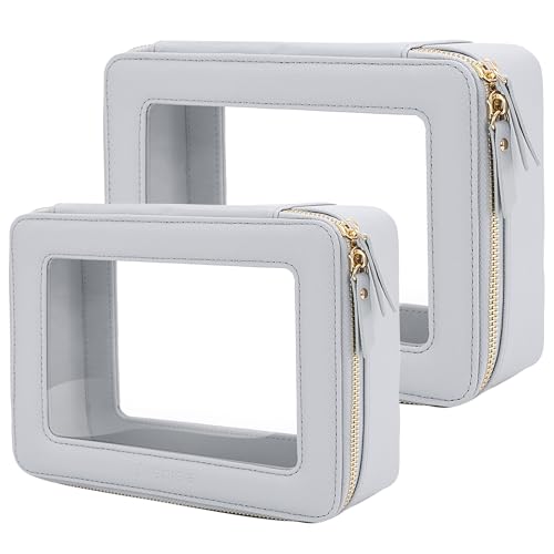 Aveniee Clear Makeup Bag Organizer Set,Portable Travel Toiletry Cosmetic Bag
