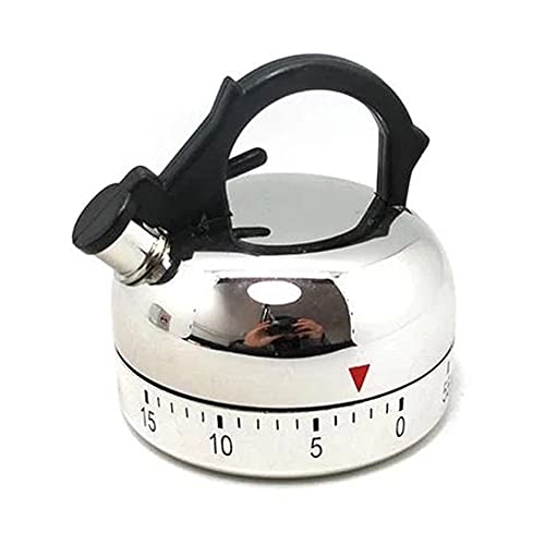 Timer,Kitchen Timer,Timer For Kids,Egg Timer,Timers For Classroom,Teacher,Study,Exercise,Oven,Baking,100% Mechanical(Silver) #TOP28