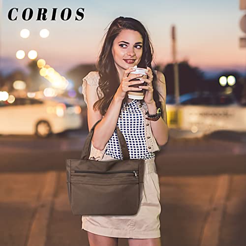 Women Nylon Handbag Waterproof Shoulder Bag Multi Pockets Top Handle Casual Lightweight Tote2