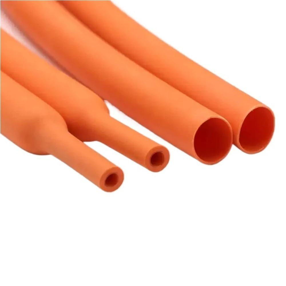 Tubo termorretráctil, Tubo termorretráctil de PE Naranja 2:1, 1-50 mm diámetro, 1/3/5 m