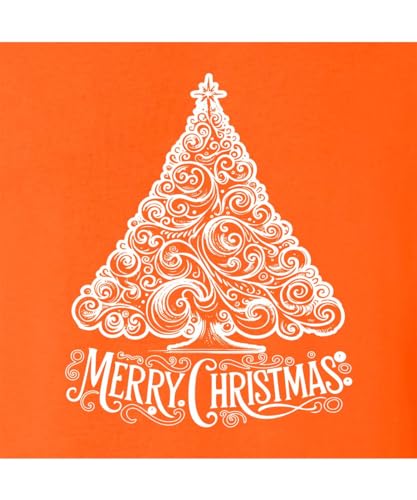 Go All Out Cute Swirly Merry Christmas Modern Tree Holiday Party Mens Women Youth T-Shirt2