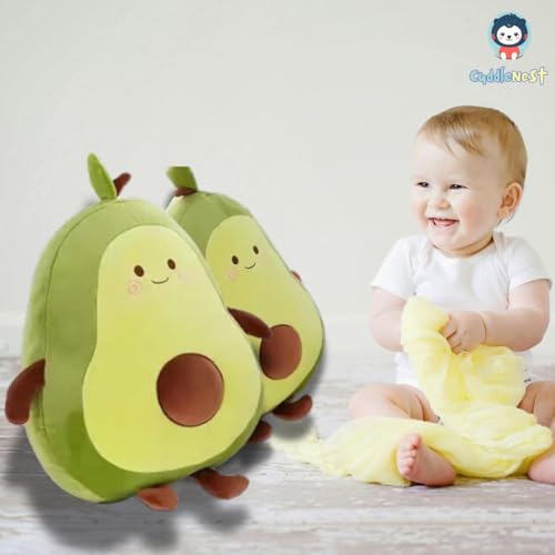 Image of Avocado Soft Toy, Plush Toys, Soft Toys for Kids | Soft Toy for Baby Boys and Girls | Cute Toy | 35 cm Stuff Toy for Kids | Cute Cuddle Pillow for All Ages