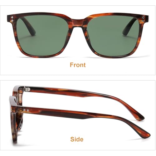 Gleyemor Polarized Men's Square Sunglasses UV400 Protection for Driving Fishing Hiking Golf Outdoor Sport Shades2