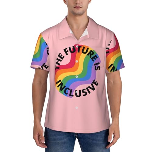 SEOCKA LGBT Pride Rainbow Gay The Future is Inclusive Pink