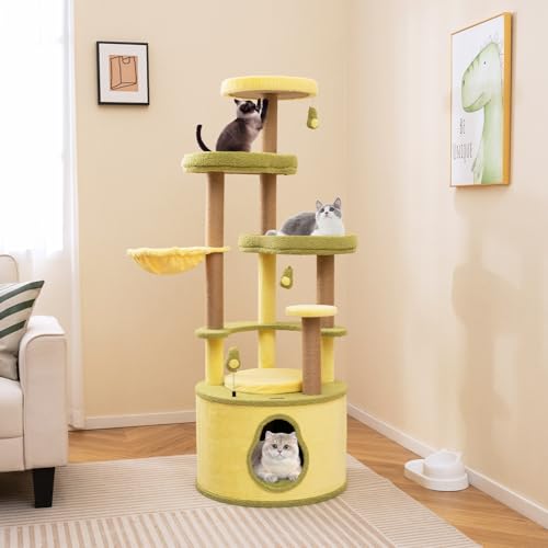 Torre para Gatos Temática Aguacate 62.5 Pulgadas miniatura 2