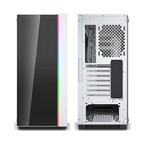 DeepCool Matrexx 55 V3 White Case ATX USB 3.0 PC Gaming 0.6MM SPCC Front Tempered Glass 1*Strip RGB Rainbow Addressable SYNC 5V ADD-RGB Pannello Laterale in Vetro Temperato (AxPxL 480x446x210 mm)