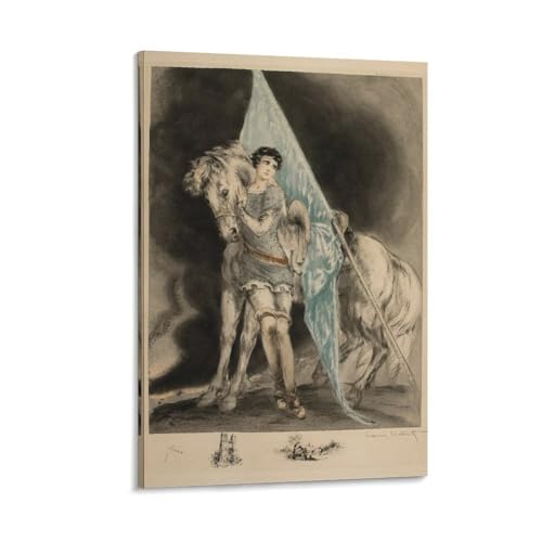 Louis Icart Jeanne d'Arc reproduction peinture sur toile haut de gamme format 60 x 90 cm