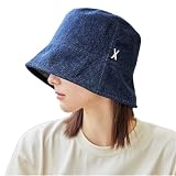 VA Stud Non Washing Denim Drop Bucket Hat Indigo