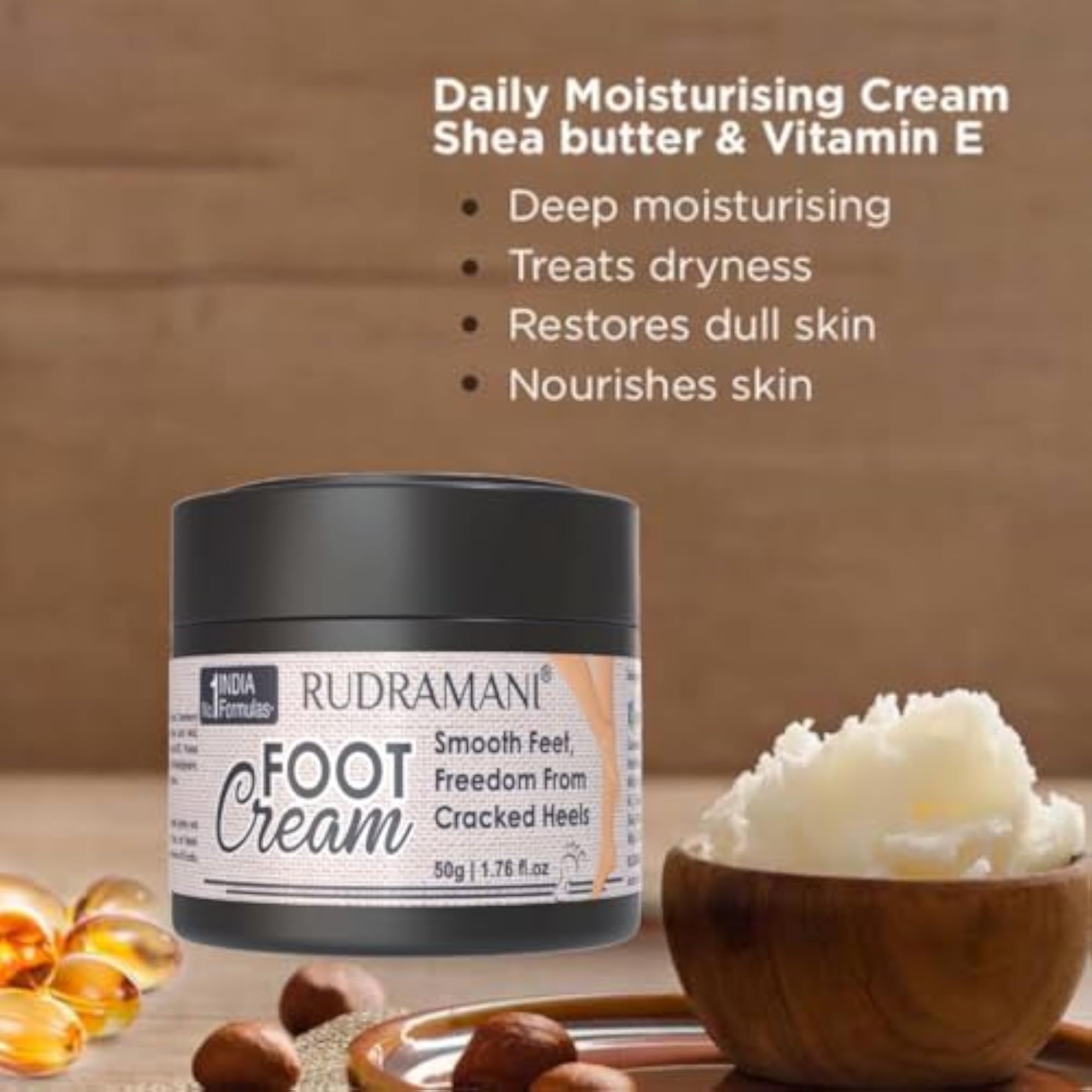 Rudramani Foot Cream for Cracked Heels, 50g