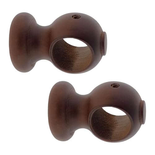 GIRASOLE HOME Support court de 75 mm en bois pour tiges de diamètre jusqu'à 28 mm, 2 pièces...
