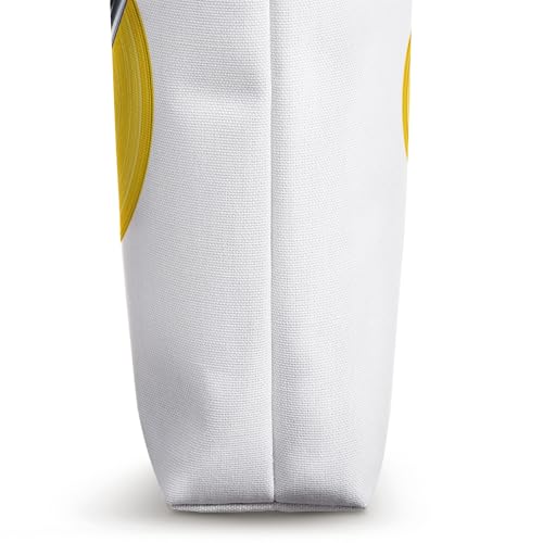 Bolso tote con diseño de disco amarillo retro miniatura 3