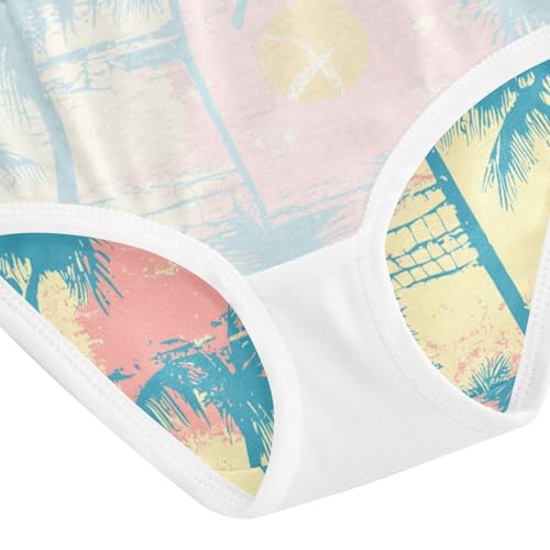 ZZKKO Beach Volleyball Abstract Girls Underwear Toddler Panties for Girls Comfort Brief Size 2-8T4