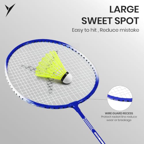 Image of Jaspo Proxcel-1102 Badminton Kit | Lightweight Metal Badminton Rackets with Shuttlecocks | Balanced Frame | Comfortable Grip for Powerful Smashes | Ideal for Beginners, Kids & Teens