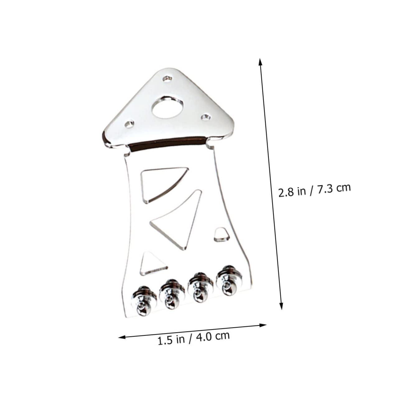 BESPORTBLE String Banjo Tailpiece for String Guitar Durable Compact Easy to Install Musical Instrument Accessory Chrome Plated Decorative Upgrade for Banjo Players