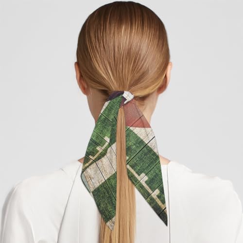 Vintage American Football Field Square Head Scarf for Women Hair Scarf Fashion Lightweight Silk Like Scarves Neckerchief Hair Wrap Neck Scarf 23.6''x23.6''4