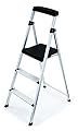 Rubbermaid 3-Step Ladder, Aluminum Lightweight Folding Step Stool with Project Top, Silver, Tested to US Safety Standards, No Assembly Required