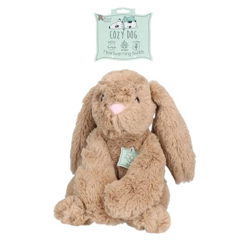 Cozy Dog Bunny Dog Kuscheltier - Kuschelhund mit Herzschlag - reduziert Trennungsangst - speziell für Welpen - Braun