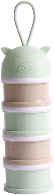 Luckyx Milk Powder Dispenser, Infant Formula Milk Powder Baby Food Box Portable Milk Box Can Be Stacked 4-Layer For Outdoor Travel/Nighttime Nursing