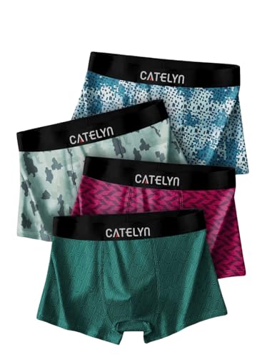 Image of CATELYN Ultra-Soft Nylon Breathable Stretch Trunks Men's Premium Printed Innerwear for Daily Comfort Men Sweatproof (Pack of 4)