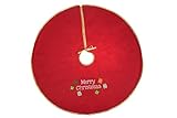 Clever Creations 30 Inch Christmas Tree Skirt Decoration, Large Merry Christmas Mat Holiday Décor
