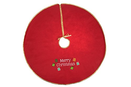 Clever Creations 30 Inch Christmas Tree Skirt Decoration, Large Merry Christmas Mat Holiday Décor