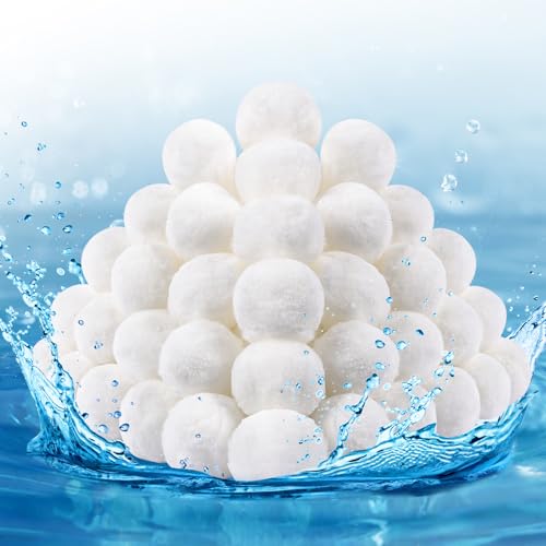 MJZ Pool Filter Balls for Sand Filter, 1.54 Lbs Reusable Sand Filter Balls for Swimming Pools, Efficient Eco-Friendly Polysphere Pool Filtration Balls, Pool Filter Balls Media for Sand Pump
