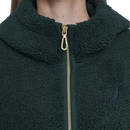Image of Nautica Women's Solid Sherpa Zipup Hoodie Jacket