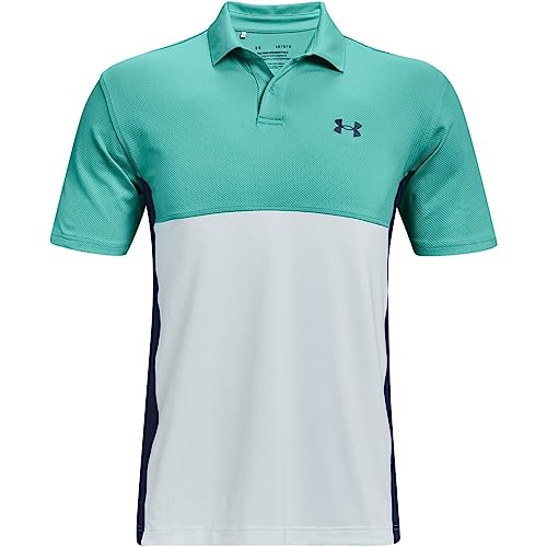 Under Armour Men's Performance Blocked Golf Polo, Neptune (369)/White, 4X-Large