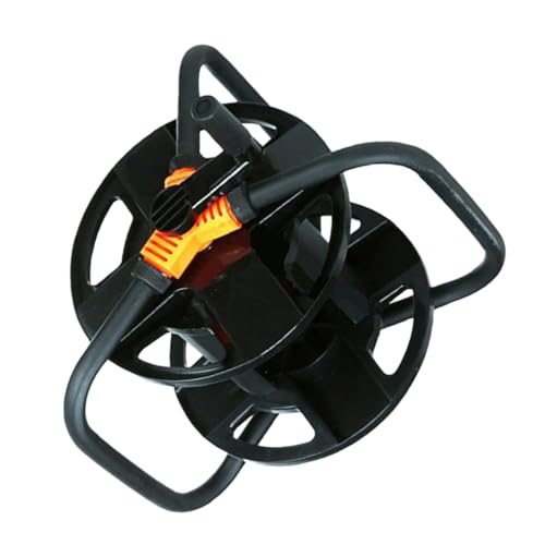 UPKOCH Enrouleur De Tuyau D'arrosage Compact Noir – Support Mural Pour Tuyau 1/2 Jusqu'à 20 Mètres – Rangement Espace Réduit Pour Lavage Voiture Et Jardin – Structure Acier Robuste, Anti-torsion