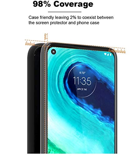 Image of Screen Protector for Motorola Moto G Fast (Black) Tempered Glass Edge-to-Edge 6D Screen Guard With Installation Kit