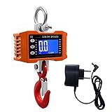 HEAVY-DUTY DESIG - Die digitale Kranwaage ist aus hochwertigem Aluminium gefertigt und weist eine hohe Stabilität auf. Der robuste Stahlhaken hat eine starke Tragfähigkeit. robuste Gehäusedesign macht die Waage widerstandsfähig gegen Stöße und Stöße, die bei massiven Arbeiten erwartet werden