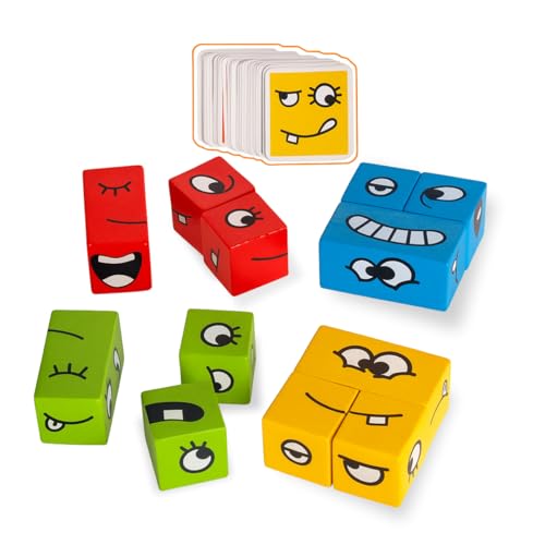 Cubo das Emoções, Jogo Educativo de Expressões Faciais, Blocos Co...