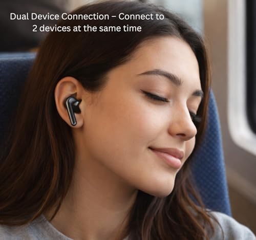 Image of Original Bluetooth for OnePlus Buds Pro 3 Premium Earbuds with Advanced Spatial Audio, Powerful Bass Drive, Smart Adaptive Noise Cancellation, Fast Auto Pairing (Black)