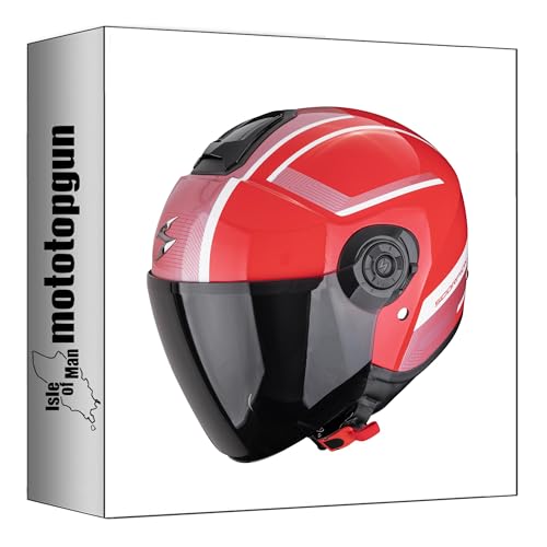 Casque jet moto Scorpion Exo-City II Cosmos XL avec visière solaire pour scooter urbain