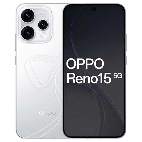 Image of Oppo Reno15 5G (Glacier White, 8GB RAM, 256GB Storage) Without Offers