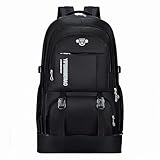 [HSE金丸商店] バックパック リュックサック 多ポケット 大容量 約65L 登山 キャンプ アウトドア スポーツ (黒)