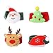 BESTOYARD 4 STÜCKE Weihnachten snap armbänder weihnachtsmann elch Weihnachtsbaum Hut Slap Bands Armband