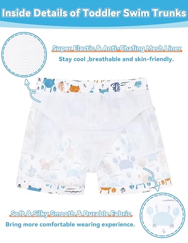 Image of Olreco Toddler Swim Trunks Baby Boy Bathing Suit Quick Dry Kids Swimsuits Boys Board Shorts Kids Swim Shorts Boys' Swimwear