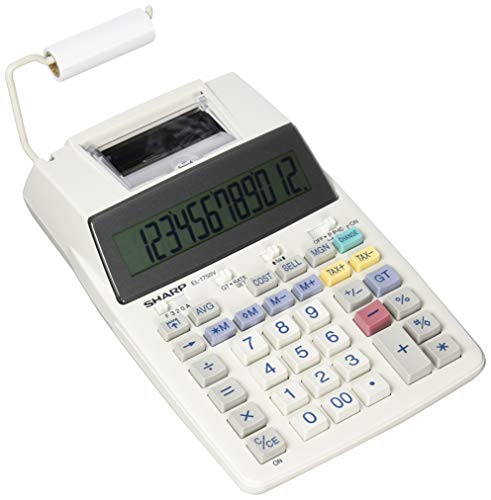 【中古】「非常に良い」シャープ プリンタ電卓 セミデスクトップタイプ 12桁 EL-1750V 41un3YnPduL.jpg